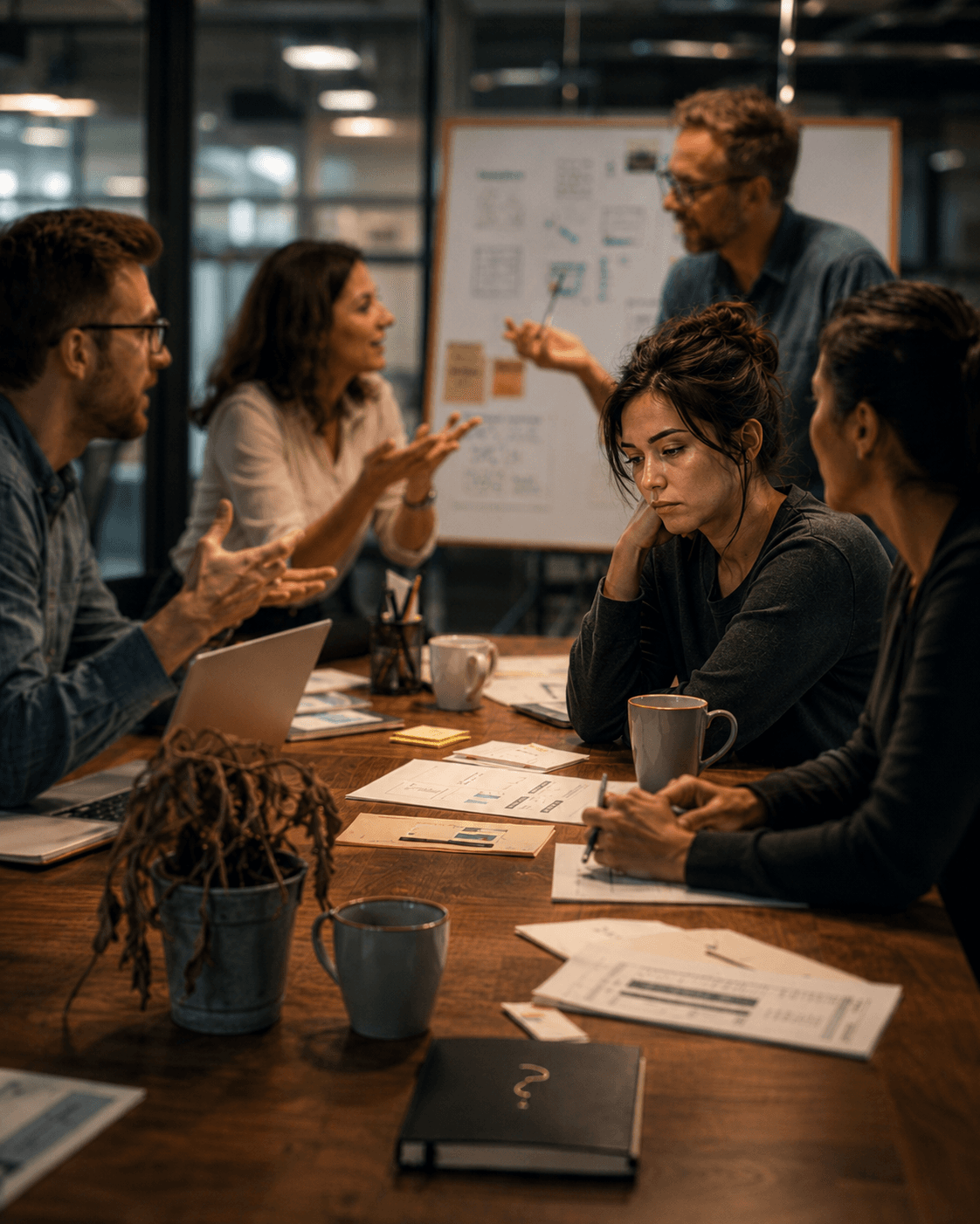 Executive coaching session focused on curiosity-driven leadership